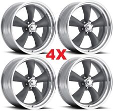 CONJUNTO ESCALONADO 17 RODAS TORQ THRUST AROS CINZA CORRIDA AMERICANA 17X7 17X8, usado comprar usado  Enviando para Brazil