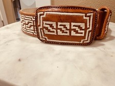 CINTO DE COURO OCIDENTAL BORDADO MASCULINO, CINTO PITIADO ORIGINAL TALLA 36 comprar usado  Enviando para Brazil