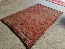 Usado, Tapete Kilim Turco Vintage 6,1x9,3 pés – Tapete Tribal Boho de Lã Tecido à Mão comprar usado  Enviando para Brazil