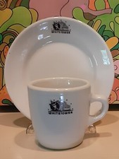 Caneca de café torre branca vintage e prato de hambúrguer Shenago China 1948, 1952 comprar usado  Enviando para Brazil