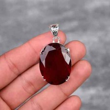 Schönheit Granat Edelstein 925 Sterling Silber Handgemacht Anhänger As- 7 comprar usado  Enviando para Brazil
