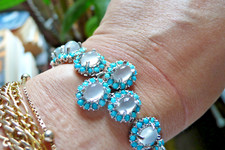 Vintage moonstone turquoise for sale  LONDON