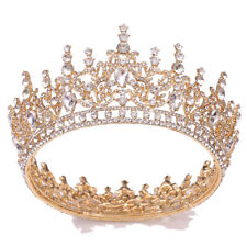 Tiara grande de cristal princesa rainha coroa redonda para formatura de casamento adulto 3 cores comprar usado  Enviando para Brazil