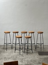 Brutalist Bar Stools 80s Design Set of 7 Franz West Charlotte Perriand Pentagon comprar usado  Enviando para Brazil