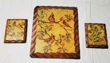 Vintage decoupage wood d'occasion  Expédié en Belgium