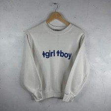 Marca de skate menina menino anos 90 vintage branco gola redonda feminino M comprar usado  Enviando para Brazil