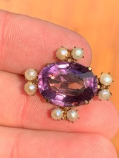 15ct gold amethyst for sale  BRIGHTON