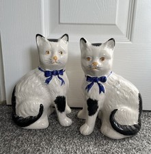 Vintage staffordshire cats for sale  LOUGHBOROUGH