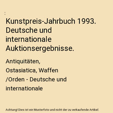 Kunstpreis jahrbuch 1993 gebraucht kaufen  Trebbin