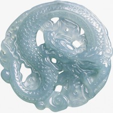 Pingente de dragão próspero para negócios de água azul jadeíta natural certificado grau A comprar usado  Enviando para Brazil