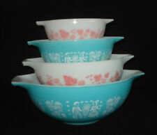 PYREX - 4 Cuencos Mezcladores Cenicienta Rosa, Turquesa, Blanco GOOSEBERRY, BUTTERPRINT segunda mano  Embacar hacia Argentina