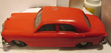 vintage Ford 4 portas brinquedo carro vermelho base de metal dirigível 1952? 7" de comprimento, usado comprar usado  Enviando para Brazil