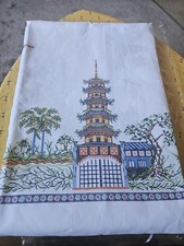 Grande nappe lin.brordée d'occasion  Fontenay-le-Fleury