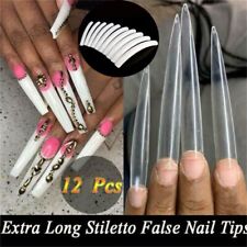 XXL Extra Longo Stiletto Forma Ponta Unhas Falsas Pontas Meia Capa Acrílico Falso ∂, usado comprar usado  Enviando para Brazil