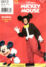 Fantasia masculina Mickey Mouse padrão de costura simplicidade 0612/9386 XS a XL comprar usado  Enviando para Brazil