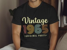 Camiseta masculina presente retrô personalizada vintage ano aniversário qualquer idade peças originais comprar usado  Enviando para Brazil