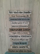 Deko schild familien gebraucht kaufen  Dittelbrunn
