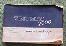 Triumph 2000 owners for sale  WOLVERHAMPTON