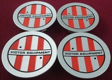 Victor Equipment Wheels prata/vermelho personalizado conjunto de 4 tampas de centro de roda # C-E76 comprar usado  Enviando para Brazil