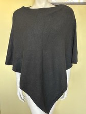 Black knit poncho for sale  NORWICH