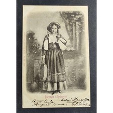 Cartolina costume barbagia usato  Alessandria
