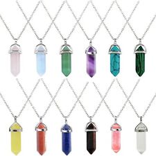 Colar pingente de quartzo coluna hexagonal pedra natural cristal de cura presente comprar usado  Enviando para Brazil