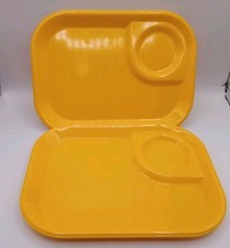 2 bandejas de servir lanches vintage Rubbermaid AMARELO #3850 melamina comprar usado  Enviando para Brazil