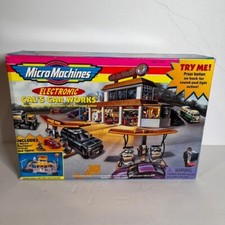 RARO Micro Machines Miniatures Cal's Car Works Auto Repair Shop Luz e Som, usado comprar usado RARO Micro Machines Miniatures Cal's Car Works Auto Repair Shop Luz e Som, usado comprar usado  Enviando para Brazil