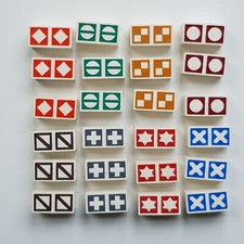 LEGO MODULEX 24 TIJOLOS ESPECIAIS 1x2 - 8 TELHAS DIFERENTES comprar usado  Enviando para Brazil