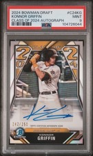 2024 Bowman Draft - Classe de 2024 autógrafos Konnor Griffin #C24-KG /250 PSA 9 comprar usado 2024 Bowman Draft - Classe de 2024 autógrafos Konnor Griffin #C24-KG /250 PSA 9 comprar usado  Enviando para Brazil