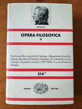 Novalis opera filosofica usato  Bologna