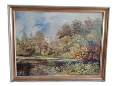 Riginal bild flusslandschaft gebraucht kaufen  Niederfischbach