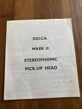 Decca mark head for sale  STEVENAGE