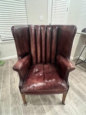 Eichholtz leather wingback for sale  Pflugerville