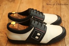 Sapatos de golfe Bally branco couro preto Reino Unido 10,5 EUA 11,5 UE 44,5 comprar usado Sapatos de golfe Bally branco couro preto Reino Unido 10,5 EUA 11,5 UE 44,5 comprar usado  Enviando para Brazil