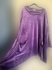 Lagenlook purple velvet for sale  UK