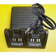 ⚡MOTOROLA AA16742 NTN7510C CARREGADOR DE BATERIA DUPLO DOCK PRETO PARA RÁDIOS VISAR⚡ comprar usado  Enviando para Brazil