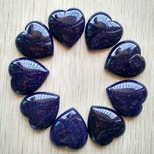 Cabochões de cabine em forma de coração pedra areia azul natural contas sem furos 25mm 10 peças comprar usado  Enviando para Brazil