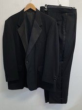 Calça Oleg Cassini masculina preta 2 peças terno smoking 46R 40X28+3 fabricada nos EUA comprar usado  Enviando para Brazil