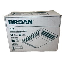Ventilador de teto Broan 678 50 CFM banheiro com luz branca novo comprar usado  Enviando para Brazil