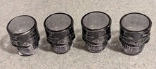 Conjunto de 4 Copos Skull Head Shot - Vidro 25ml *NOVO* Preto Tingido Halloween Assustador comprar usado  Enviando para Brazil
