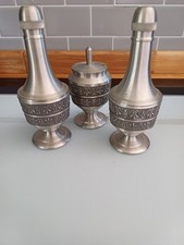 Pewter salt pepper for sale  NORTHAMPTON