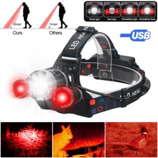 Headlamp rechargeable red for sale  MANCHESTER