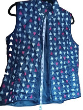 Colete Talbots Feminino Tamanho M Acolchoado Azul Marinho Veleiro Náutico Zíper Completo Bolsos de Pressão, usado comprar usado  Enviando para Brazil