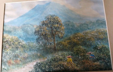 Tableau aquarelle originale d'occasion  Bardos