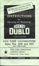Hornby dublo instructions for sale  STRATFORD-UPON-AVON