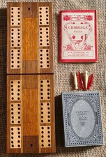 Vintage hardwood cribbage for sale  LEICESTER