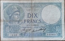 Billet francs minerve d'occasion  Aunay-sur-Odon