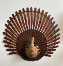 Vintage wicker peacock for sale  LONDON