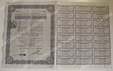 Scripofilia. edoardo bianchi usato  Pistoia